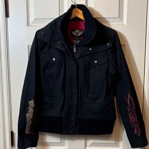 Harley-Davidson Black Jacket with Red Detailing